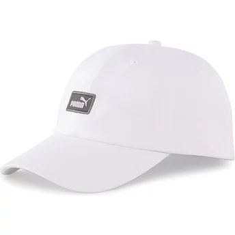 Biała, regulowana czapka z daszkiem Essentials III od Puma