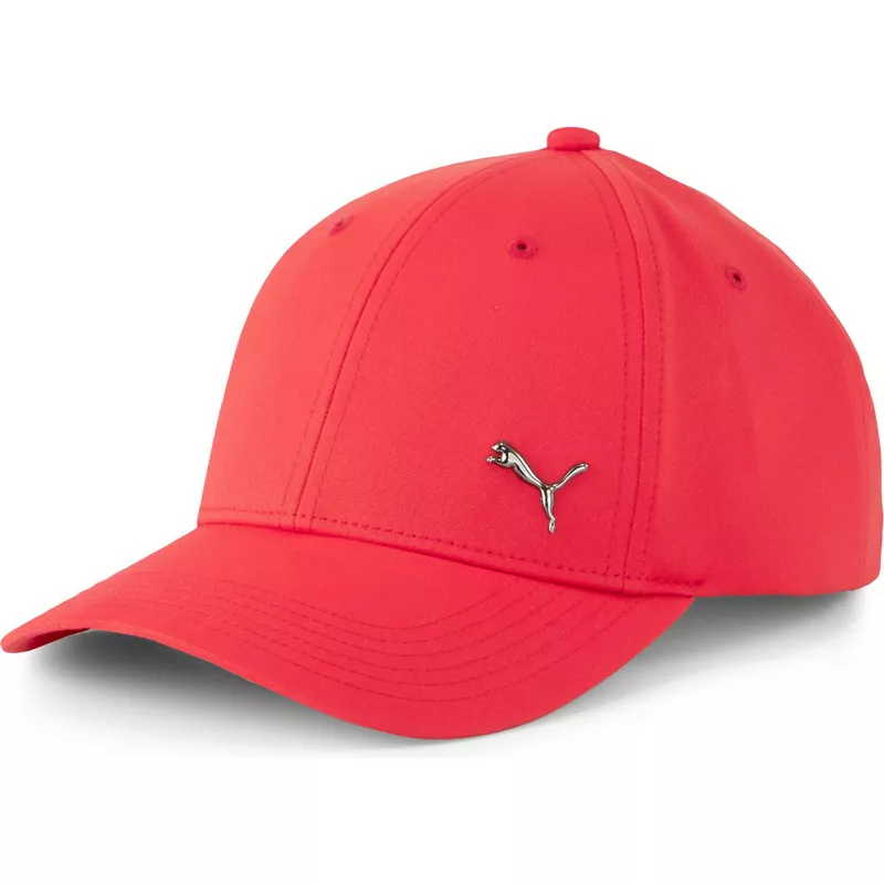 puma-curved-brim-metal-cat-red-adjustable-cap
