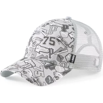 Puma Academy Printed Grey Snapback Trucker Hat