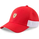 czapka-z-zakrzywionym-daszkiem-czerwona-i-biala-regulowana-sptwr-race-bb-ferrari-formula-1-od-puma