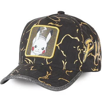Czarna i żółta regulowana czapka z daszkiem Pikachu TAG ELE1 Pokémon od Capslab