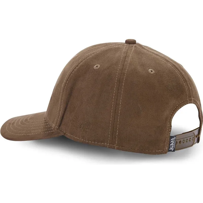 czapka-z-daszkiem-ciemnobrazowa-snapback-suedine3-von-dutch