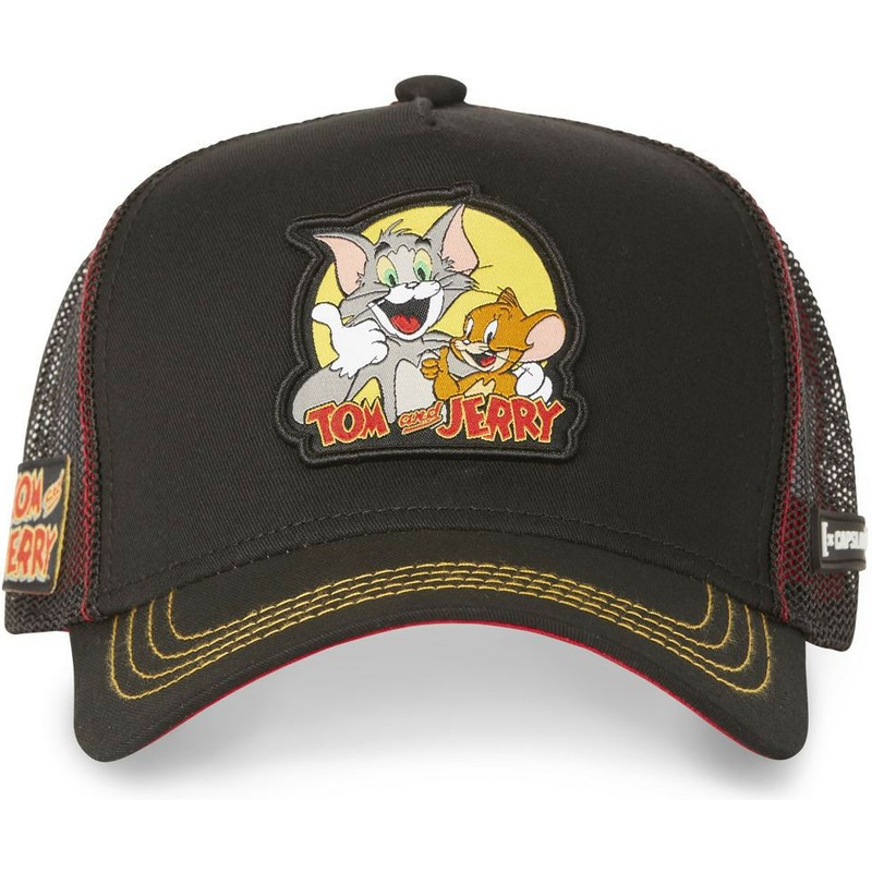capslab-tom-and-jerry-tj1-looney-tunes-black-and-red-trucker-hat