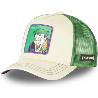 Beżowo-zielona czapka typu trucker z motywem Jokera DC5 JOK2 DC Comics od Capslab