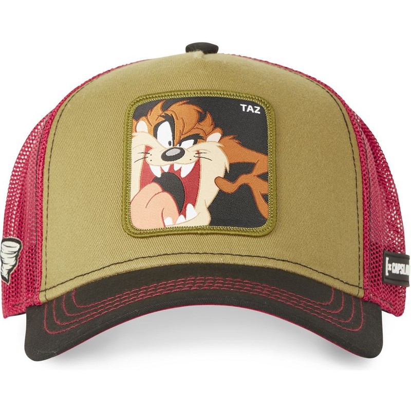 capslab-tasmanian-devil-ta2-looney-tunes-brown-red-and-black-trucker-hat