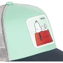 czapki-curva-zielony-snapback-snoopy-orzeszki-ziemne-capslab