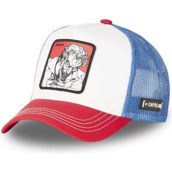Biała, niebieska i czerwona czapka trucker Joker LAU2 DC Comics od Capslab