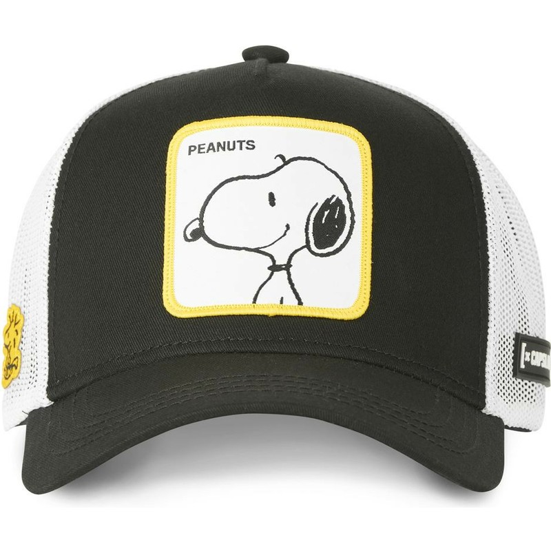 capslab-snoopy-do2-peanuts-black-and-white-trucker-hat