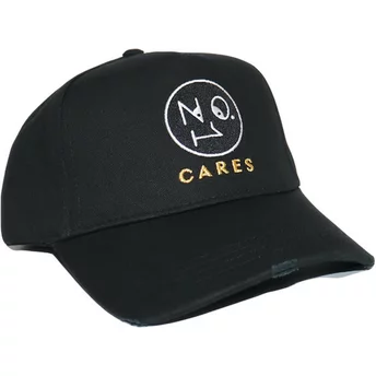 Regulowana czarna czapka z wygiętym daszkiem No.1 Cares Distressed Black Gold Logo od The No.1 Face