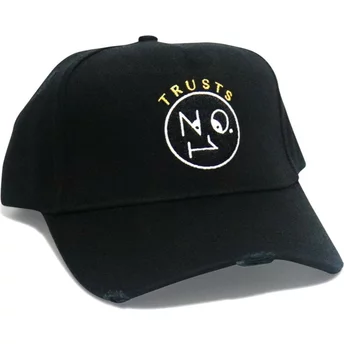 Czarna, regulowana czapka z daszkiem Trusts No.1 Distressed Black Gold Logo od The No.1 Face
