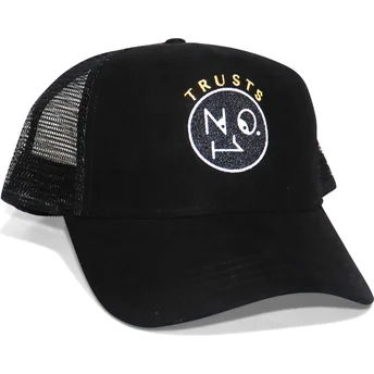 Czapka trucker czarna Trusts No.1 Suede Black Gold Logo od The No.1 Face