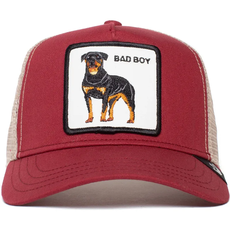 czapka-trucker-czerwono-biala-rottweiler-the-baddest-boy-the-farm-od-goorin-bros