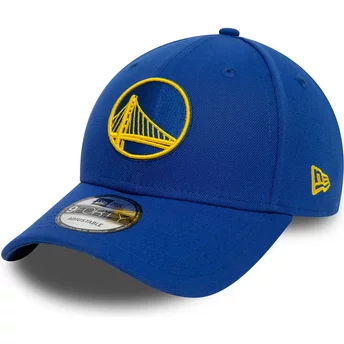 Niebieska, regulowana czapka z zakrzywionym daszkiem 9FORTY The League Golden State Warriors NBA od New Era