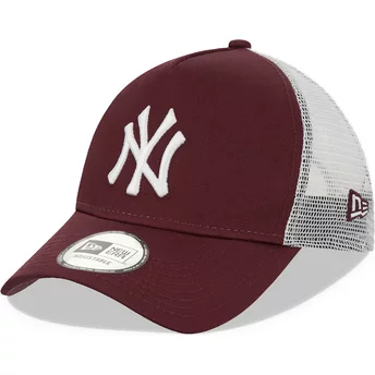 Granatowa i biała czapka trucker 9FORTY A Frame od New York Yankees MLB od New Era