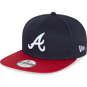 Granatowa i czerwona płaska czapka snapback 9FIFTY Essential Atlanta Braves MLB od New Era