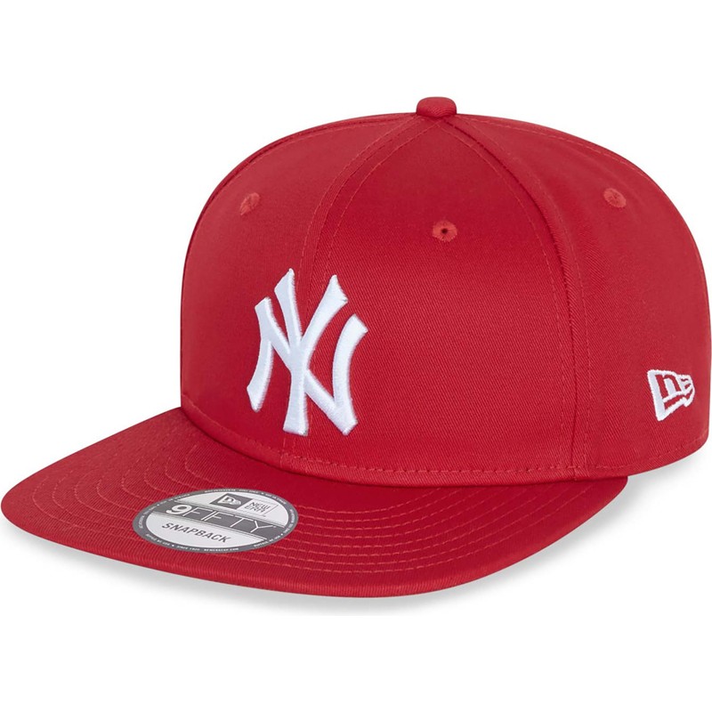 new-era-flat-brim-9fifty-essential-new-york-yankees-mlb-red-snapback-cap