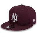 czapki-plana-czerwony-snapback-granate-9fifty-essential-new-york-yankees-mlb-new-era