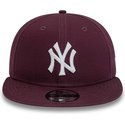 new-era-flat-brim-9fifty-essential-new-york-yankees-mlb-maroon-snapback-cap