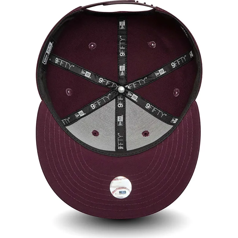 czapki-plana-czerwony-snapback-granate-9fifty-essential-new-york-yankees-mlb-new-era