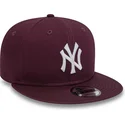 czapki-plana-czerwony-snapback-granate-9fifty-essential-new-york-yankees-mlb-new-era