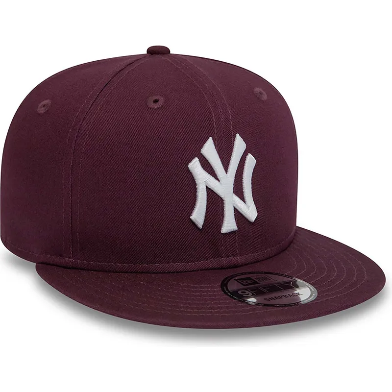czapki-plana-czerwony-snapback-granate-9fifty-essential-new-york-yankees-mlb-new-era
