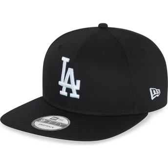 Czarna, płaskokoszulka snapback 9FIFTY Essential z Los Angeles Dodgers MLB od New Era