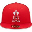 czerwona-dopasowana-czapka-z-plaskim-daszkiem-59fifty-authentic-on-field-los-angeles-angels-mlb-new-era