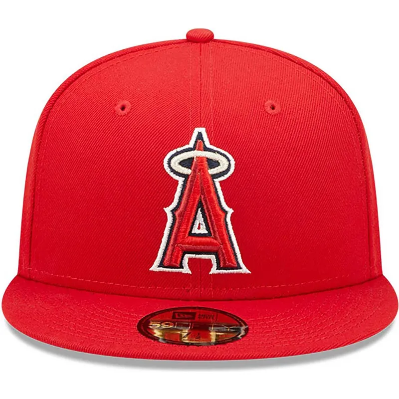 czerwona-plaska-czapka-dopasowana-59fifty-authentic-on-field-los-angeles-angels-mlb-new-era