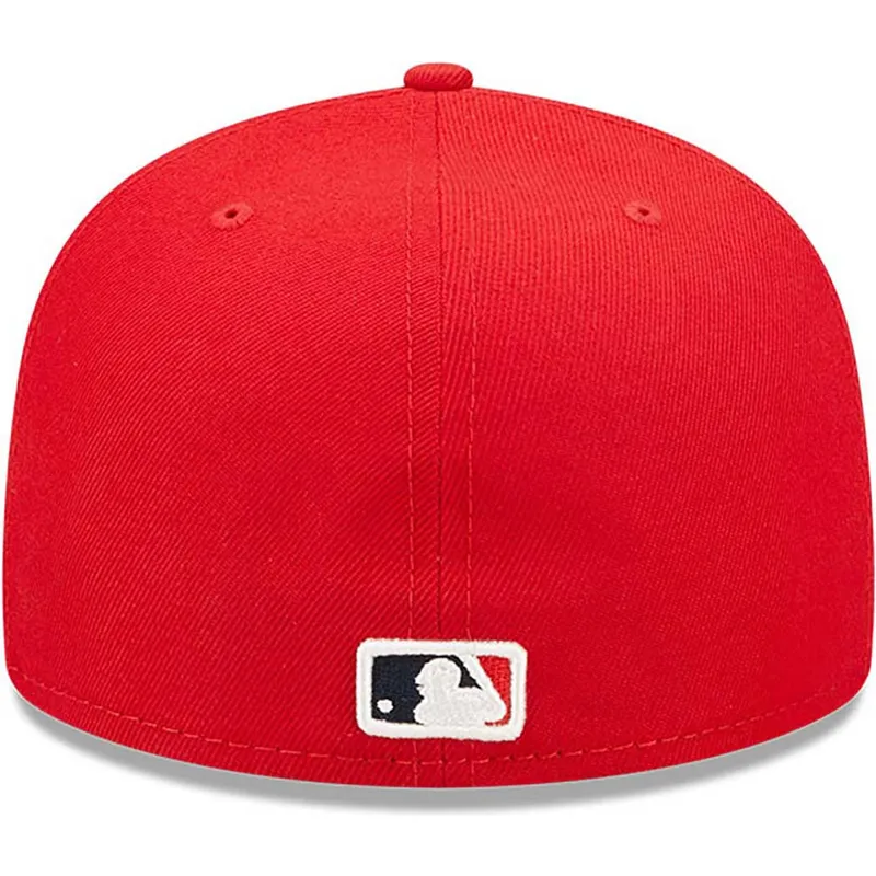czerwona-dopasowana-czapka-z-plaskim-daszkiem-59fifty-authentic-on-field-los-angeles-angels-mlb-new-era