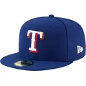 plaska-czapka-niebieska-dopasowana-59fifty-authentic-on-field-texas-rangers-mlb-new-era