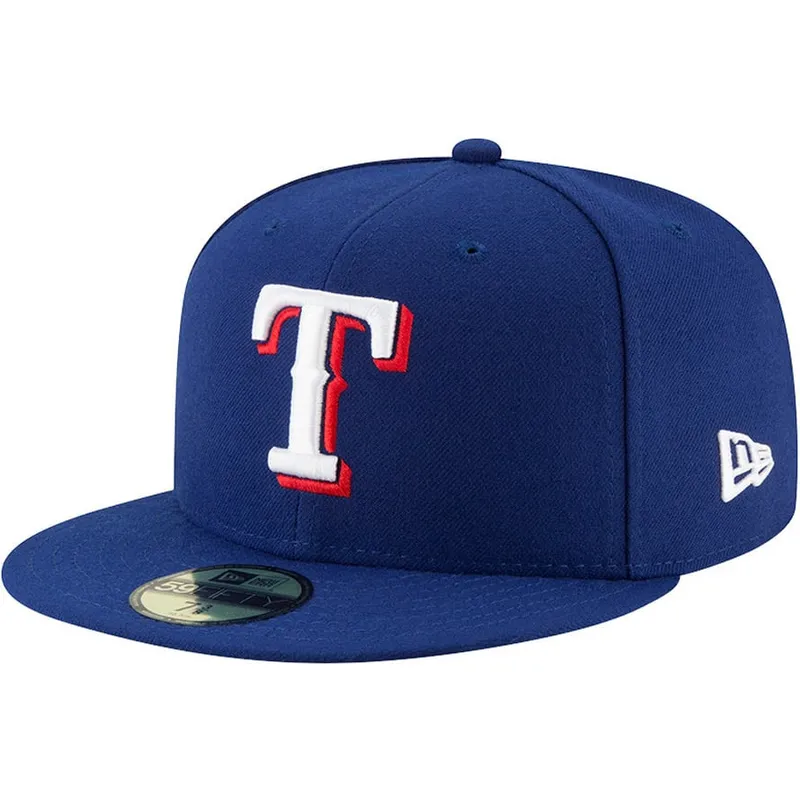 plaska-czapka-niebieska-dopasowana-59fifty-authentic-on-field-texas-rangers-mlb-new-era