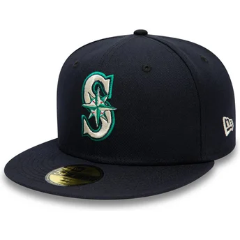 Granatowa dopasowana czapka z daszkiem 59FIFTY Authentic On Field Seattle Mariners MLB New Era