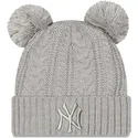 czapki-pompon-szary-cuff-double-new-york-yankees-mlb-new-era
