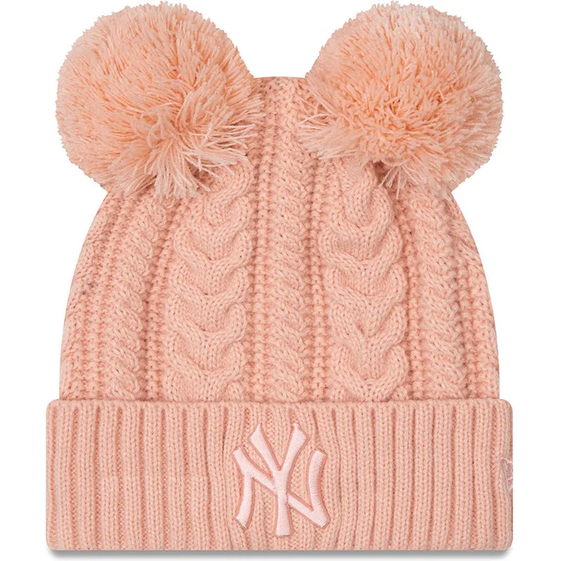 czapki-pompon-roz-cuff-double-new-york-yankees-mlb-new-era