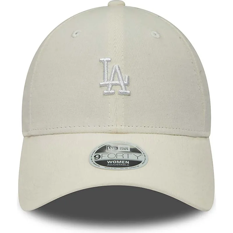 czapki-curva-bezowy-tasma-regulowana-9forty-cord-mini-los-angeles-dodgers-mlb-new-era