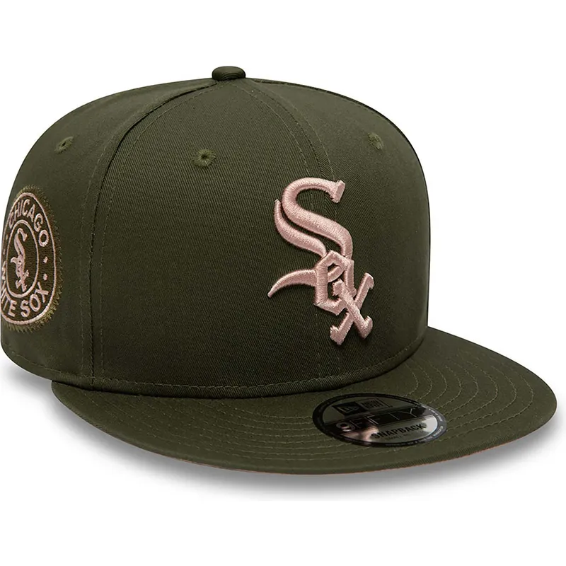 czapki-plana-zielony-snapback-rosa-9fifty-side-patch-chicago-white-sox-mlb-new-era
