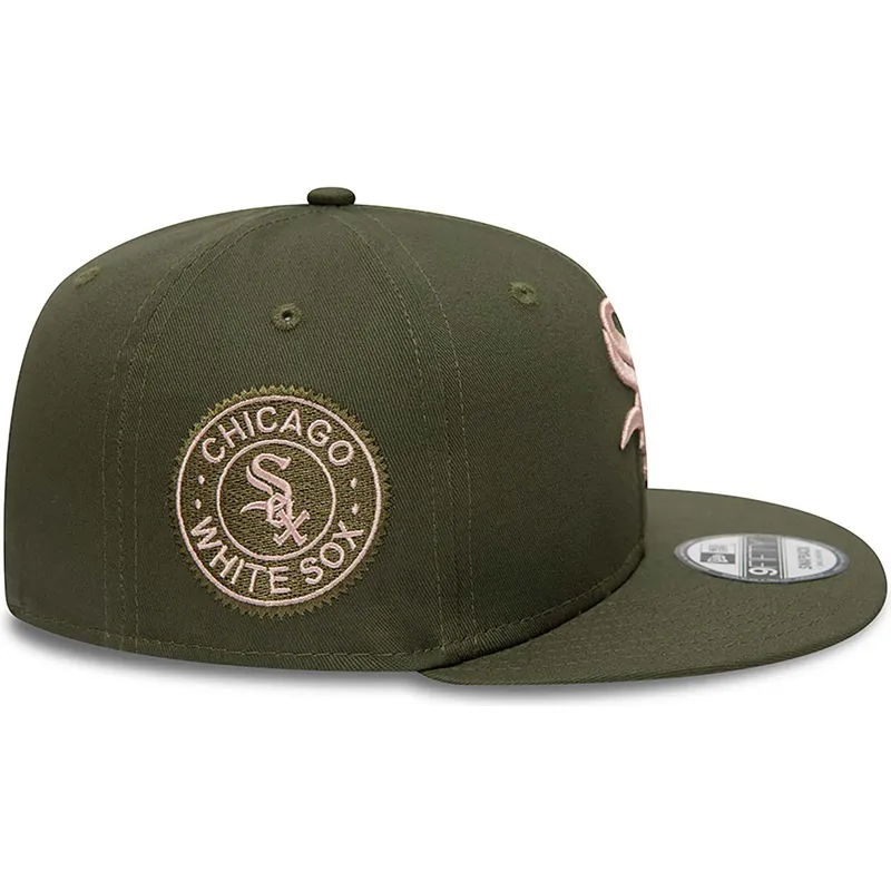 czapki-plana-zielony-snapback-rosa-9fifty-side-patch-chicago-white-sox-mlb-new-era