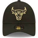 czapki-curva-czarny-tasma-regulowana-dorado-9forty-metallic-chicago-bulls-nba-new-era