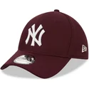 czapki-curva-czerwony-dopasowany-granate-39thirty-diamond-era-new-york-yankees-mlb-new-era