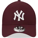 czapki-curva-czerwony-dopasowany-granate-39thirty-diamond-era-new-york-yankees-mlb-new-era