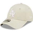 czapki-curva-bezowy-tasma-regulowana-dla-dziecka-9forty-league-essential-los-angeles-dodgers-mlb-new-era