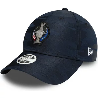 Niebieska, regulowana czapka z zakrzywionym daszkiem dla kobiet 9FORTY Tonal Finca Cortesin 2023 z Solheim Cup od New Era