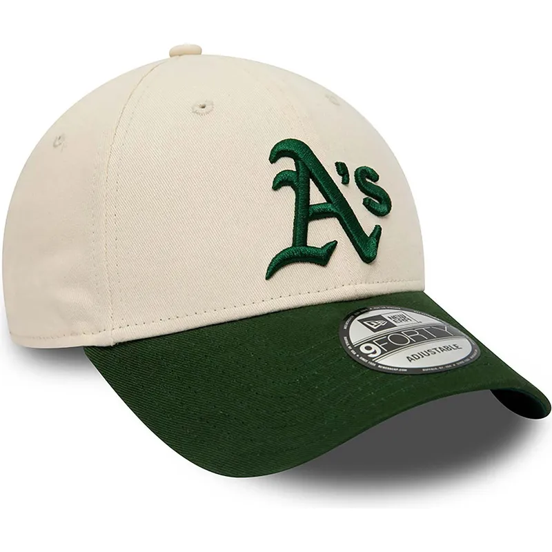 czapki-curva-bezowy-tasma-regulowana-9forty-oakland-athletics-mlb-new-era