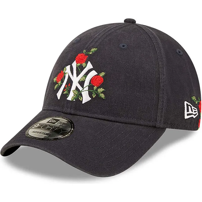 czapki-curva-granatowy-tasma-regulowana-9forty-flower-new-york-yankees-mlb-new-era