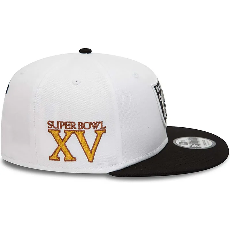 czapki-plana-bialy-snapback-9fifty-crown-patches-super-bowl-xv-las-vegas-raiders-nfl-new-era