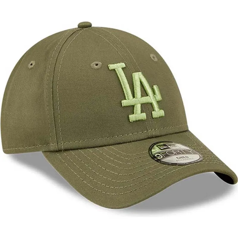 czapki-curva-zielony-tasma-regulowana-dla-dziecka-9forty-league-essential-los-angeles-dodgers-mlb-new-era