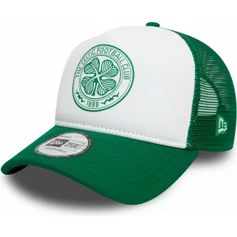 Zielona i biała czapka trucker E Frame Core Celtic Football Club Scottish Premiership od New Era