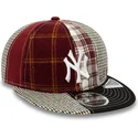czerwona-i-czarna-plaska-czapka-regulowana-9fifty-patch-panel-new-york-yankees-mlb-od-new-era