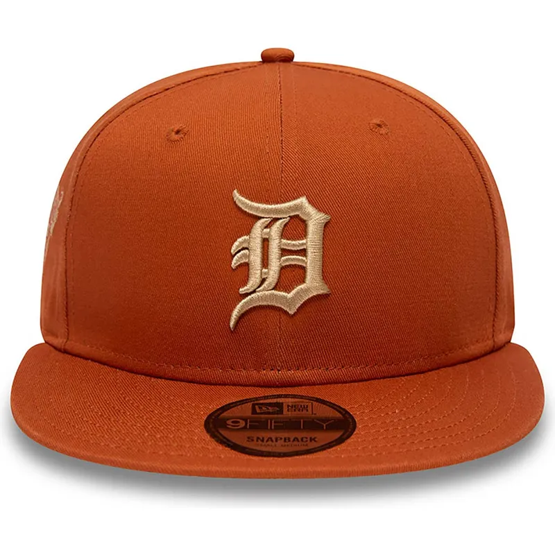 czapki-plana-brazowy-snapback-9fifty-side-patch-detroit-tigers-mlb-new-era