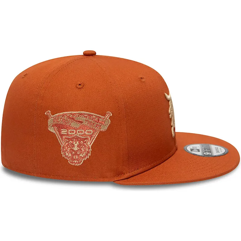 czapki-plana-brazowy-snapback-9fifty-side-patch-detroit-tigers-mlb-new-era